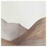 Quadro quadrado decorativo de paisagem abstrata minimalista em tons castanhos. Disponível em kudeko.com