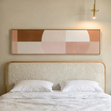 Horizontales Wandbild in Rosa- und Brauntönen. Verfügbar auf kudeko.com.