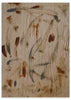 Cuadro abstracto con texturas orgánicas en tonos beige, marrón y gris, disponible en kudeko.com.
