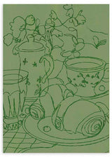 Quadro minimalista de still life de café da manhã disponível em kudeko.com