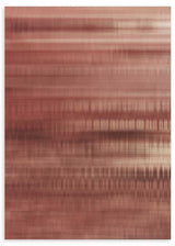 Cuadro abstracto con líneas difuminadas en tonos terracota y beige, kudeko.com