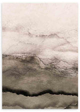 Cuadro abstracto con texturas orgánicas en tonos marrones y beige, disponible en kudeko.com.