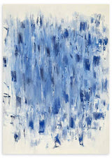 Cuadro abstracto en tonos azules con fondo claro, kudeko.com