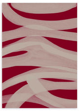 Cuadro abstracto con formas fluidas en tonos terracota y beige, kudeko.com