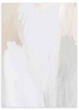 Cuadro abstracto en tonos blancos y beige suaves, kudeko.com