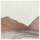 Quadro quadrado decorativo de paisagem minimalista em tons castanhos, com estilo depurado e ambiente acolhedor. Disponível em kudeko.com