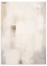 Cuadro con composición abstracta de bloques suaves en beige, crema, gris claro y blanco roto, con acabado etéreo y estilo abstracto. Disponible en kudeko.com