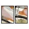 Conjunto de dos cuadros abstractos y coloridos