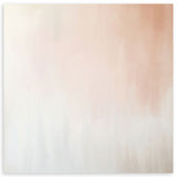 Cuadro cuadrado abstracto en tonos melocotón y blanco estilo minimalista para decoración contemporánea kudeko.com