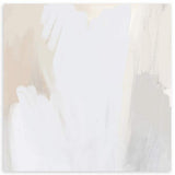 Cuadro cuadrado abstracto en blanco y beige con diseño suave y elegante - kudeko.com