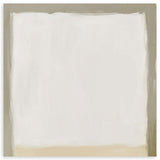 Cuadro cuadrado abstracto en tonos neutros beige y blanco. kudeko.com.