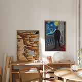 Cuadro surrealista de Venus de Botticelli con efecto glitch, disponible en kudeko.com.