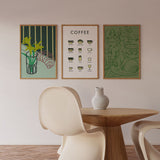 Quadro minimalista de still life de café da manhã disponível em kudeko.com