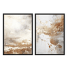 Conjunto de cuadros abstractos, Two Combo - Gold Explosion Veris Collection III, kudeko.com