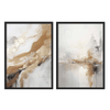 Conjunto de cuadros abstractos, Two Combo - Gold Explosion Veris Collection II, kudeko.com