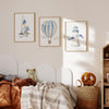 Cuadro infantil decorativo de faro azul con cinta. kudeko.com