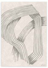 Cuadro abstracto con líneas grises entrelazadas. kudeko.com