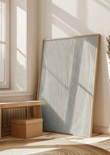 Cuadro abstracto con líneas finas dibujadas a mano en fondo beige - kudeko.com