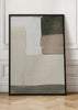 Cuadro abstracto moderno en tonos neutros con formas geométricas - kudeko.com