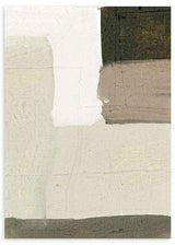 Cuadro abstracto moderno en tonos neutros con formas geométricas - kudeko.com