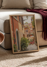 Cuadro decorativo de estilo fotografía y mar_y_playa colocado en salón, calle encantadora de Trastevere en Roma, modelo Trastevere, Rome