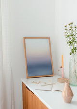 Wandbild minimalistisch mit Farbverlauf in sanften Tönen, ideal für moderne und nordische Dekorationen. Erhältlich auf kudeko.com