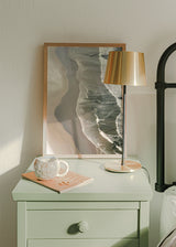 Cuadro decorativo de estilo minimalista y mar_y_playa colocado en salón, fotografía serena de orilla de mar, modelo El mar mi refugio I