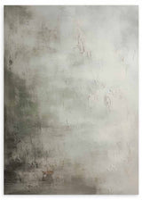 Cuadro con composición abstracta de texturas suaves en gris, beige, marfil y taupe, con fondo neutro de apariencia serena y estilo abstracto. Disponible en kudeko.com