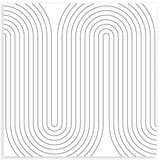 Cuadro cuadrado de ilustración minimalista y geométrica en blanco y negro. Una obra sencilla pero muy elegante.