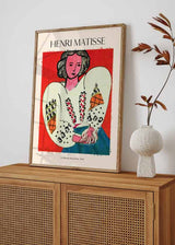 Dekoration mit Bildern, Ideen - Wandbild inspiriert von Matisse La Blouse Roumaine, farbige Komposition im innovativen Stil von 1940, ideal zur stilvollen Gestaltung von Wänden mit dekorativer Ausstrahlung. Erhältlich auf kudeko.com