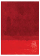 Tableau abstrait minimaliste dans des tons rouges avec texture effet aquarelle, pour une décoration murale contemporaine et épurée. Disponible sur kudeko.com