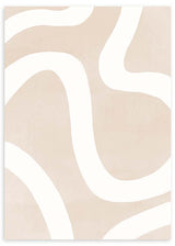 Cuadro minimalista y abstracto con líneas blancas sobre fondo beige. Ideal para ambientes modernos, salones y dormitorios