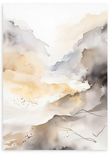 Cuadro de estilo abstracto en distintos tonos watercolors