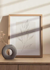 decoración con cuadros, ideas - Cuadro floral en tonos beige, estilo nórdico.