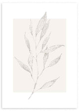 Cuadro floral en tonos beige, estilo nórdico.