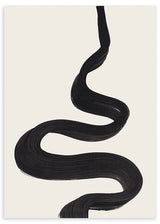 Cuadro minimalista y abstracto en negro y un ligero beige, estilo abstracto