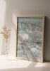 Decoración con cuadros, ideas - Cuadro fotográfico de playa y con oleaje. Una obre muy veraniega y fresca, cargada del azul del océano y el mar.