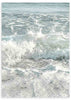 Cuadro fotográfico de playa y con oleaje. Una obre muy veraniega y fresca, cargada del azul del océano y el mar.