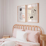 Cuadro ilustración artística nude de mujer y frase "stay sexy"