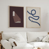 ideas - lámina decorativa vintage de collage de niño y rio - kudeko