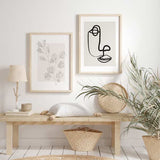 decoración con cuadros, ideas - Cuadro floral en tonos beige, estilo nórdico.