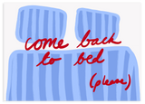 Lámina decorativa sin marco de estilo minimalista y abstracto, Composición tipográfica abstracta en azul y rojo, modelo Cozy Invitation