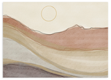 Lámina decorativa sin marco de estilo minimalista y orgánico, paisaje desértico boho en tonos tierra, modelo Boho Desert Landscape