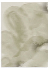 Lámina decorativa sin marco de estilo minimalista y orgánico, composición abstracta en verde salvia suave, modelo Bruma de Salvia