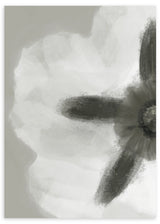 Lámina decorativa sin marco de estilo minimalista y orgánico, flor de jara en tonos neutros, modelo Flor de jara