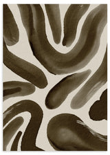 Lámina decorativa sin marco de estilo orgánico y abstracto, estampado animal abstracto en tonos cacao, modelo Animal Print Cacao