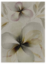 Lámina decorativa sin marco de estilo orgánico y minimalista, flores etéreas en acuarela suave, modelo Susurro de Flores