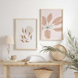 decoración con cuadros, ideas - conjunto de cuadros florales para salón o dormitorio - kudeko