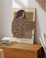 decoración con cuadros, ideas - lámina decorativa de ilustración abstracta de mujer, dibujo artístico - kudeko