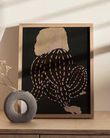 decoración con cuadros, ideas - lámina decortiva de ilustración abstracta de dibujo artístico femenino (mujer) - kudeko